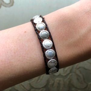 Stella & Dot silver disk bracelet